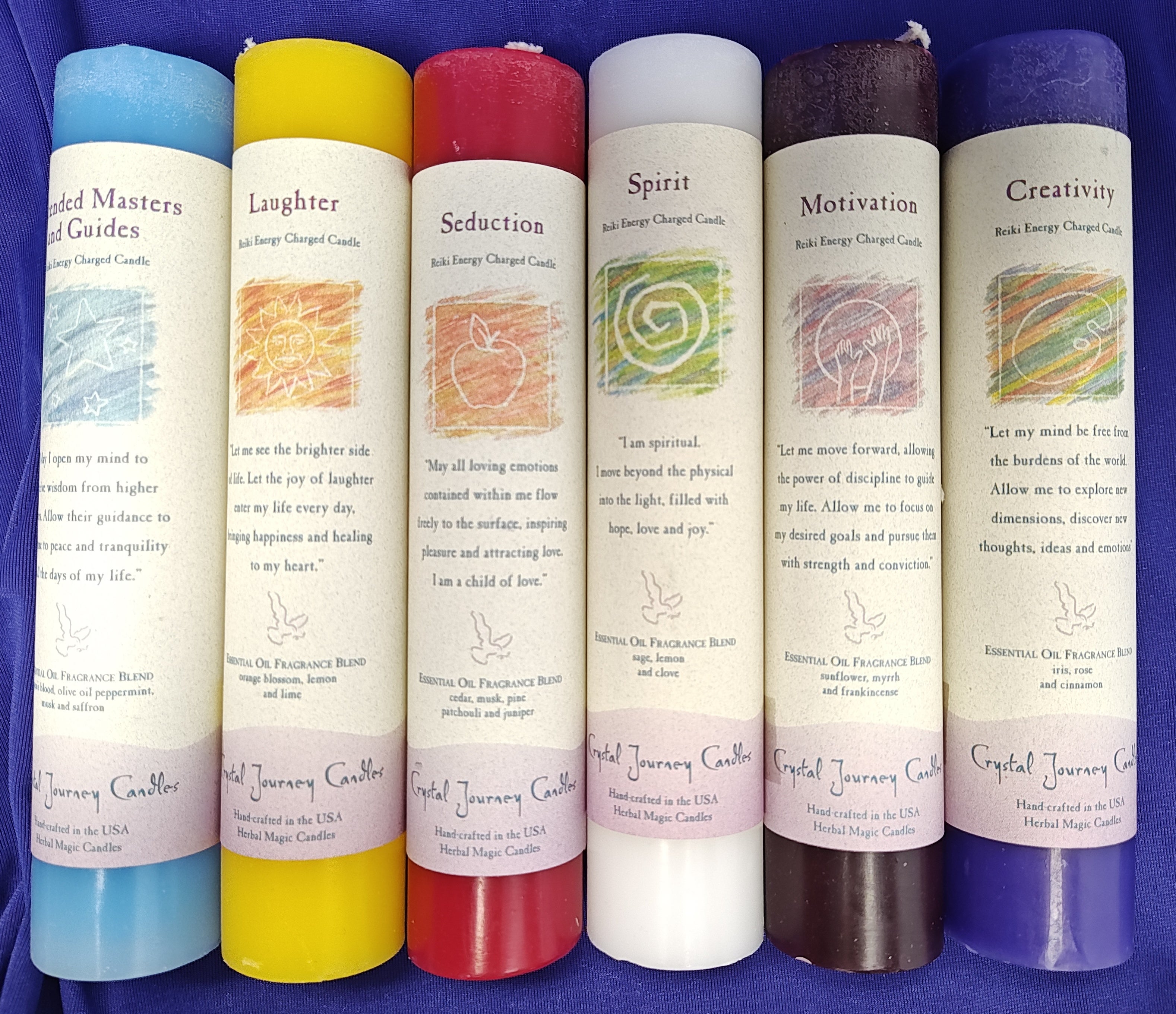 thumbnail image 2 of Crystal Journey Candles – Manifest A Miracle Reiki Charged Votive, Rose Honeysuckle Magnolia Scent 2 of 2